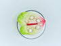Lunar Disc Bracelet with flat luminous freshwater pearls and silver-plated copper, full view