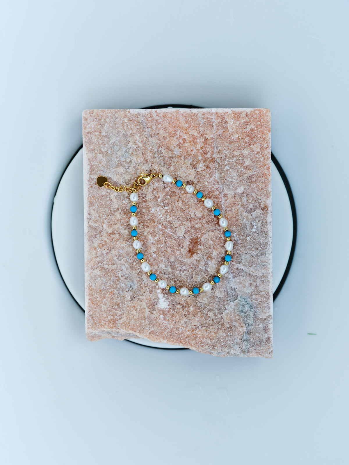 Prism Dew Bracelet with petite multitone freshwater pearls and silver-plated copper, full view