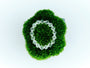 Ice Bloom Bracelet with luminous faceted clear crystal beads arranged on green moss.